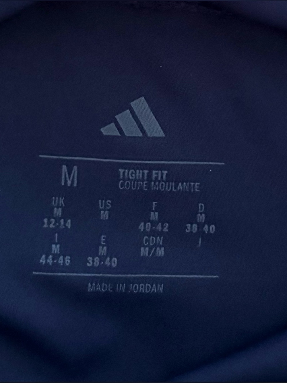 Adidas Dark Blue High Rise 7/8 Training Leggings Size M with Pocket - Picture 2 of 12